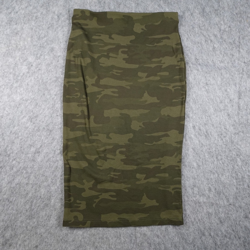 Sanctuary Skirt Women Extra Small Green Camo Bodycon Midi Stretch Pull On Army